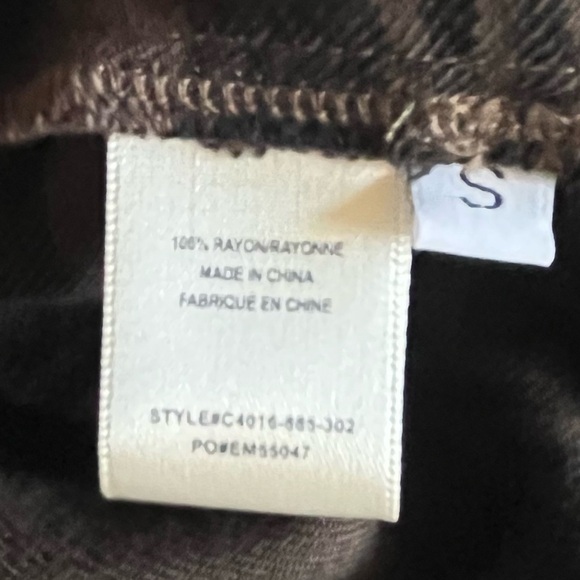 Cloth & Stone Plaid Long Sleeve Button Front Long Sleeve Top Green Black Size S - Picture 9 of 10